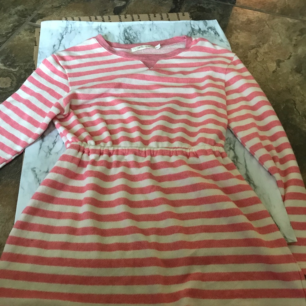 Maternity shirt pink white striped